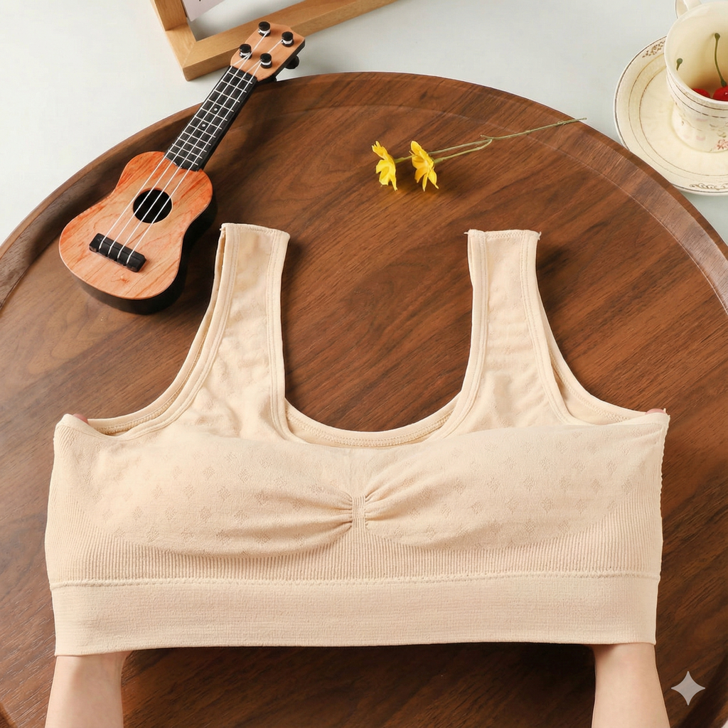 ROYA Plus Fatty Seamless Chest Wrapping Underwear Fixed Cup Beauty Vest | Plus Size Comfort &nbsp;China Imported | CT251229900