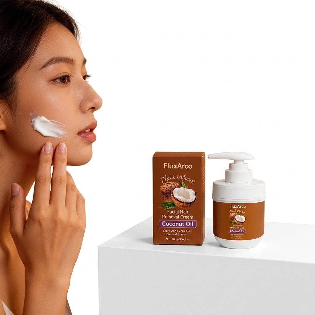 Coconut Facial Gentle Hair Removal Cream | Face Hair Remover | Upper Lip & Beard Hair Removal Cream | 100g | ISMT260904A361