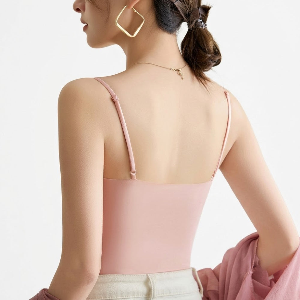 AVRA Summer Seamless Ice Silk Sling Vest (Beautiful Back Edition) | Plus Size Friendly | Casual Inner Tank Top | Lightweight Cooling Comfort | CT260624A165