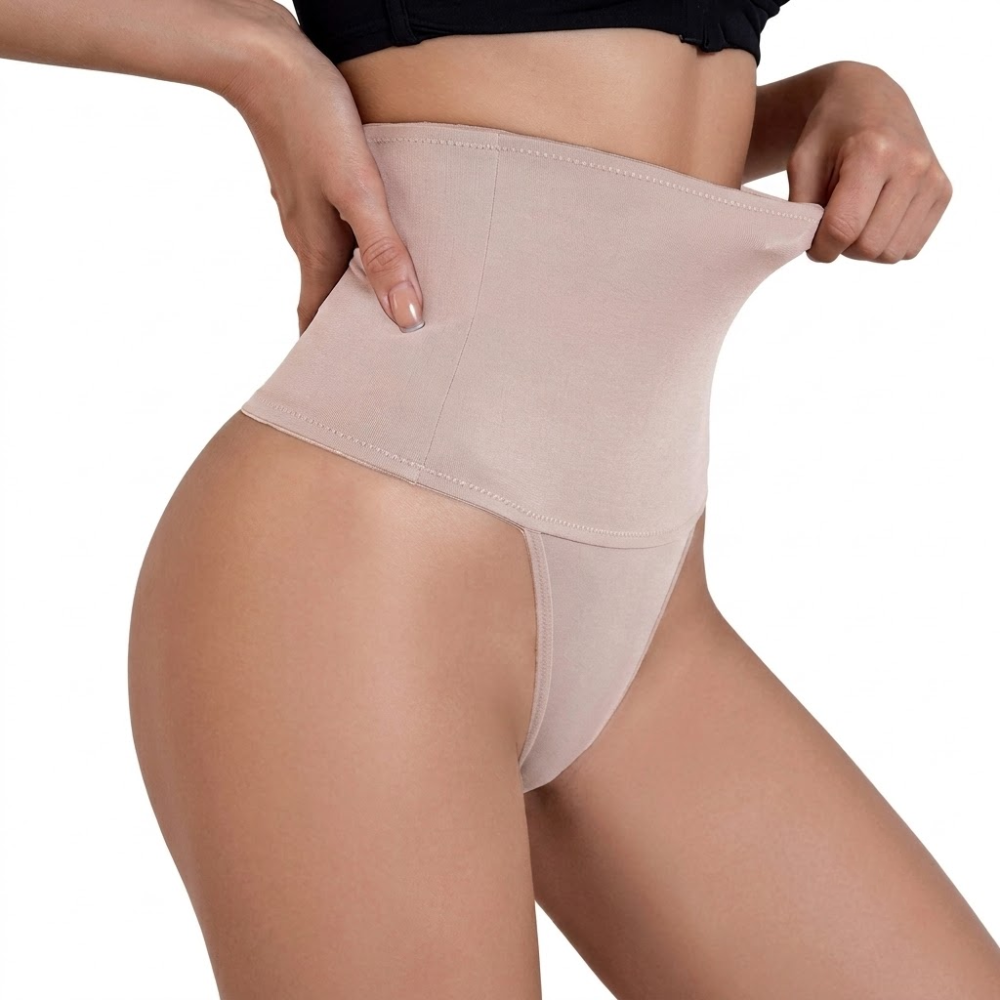High Waist Adjustable Shapewear Thong (10 Hook Edition) | Tummy Control | Seamless Sculpt Fit | Adjustable Side Hooks | Invisible Body Shaper | ISHR260628A174