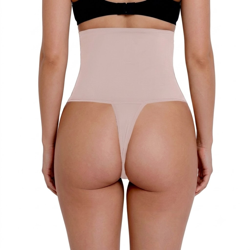 High Waist Adjustable Shapewear Thong (10 Hook Edition) | Tummy Control | Seamless Sculpt Fit | Adjustable Side Hooks | Invisible Body Shaper | ISHR260628A174