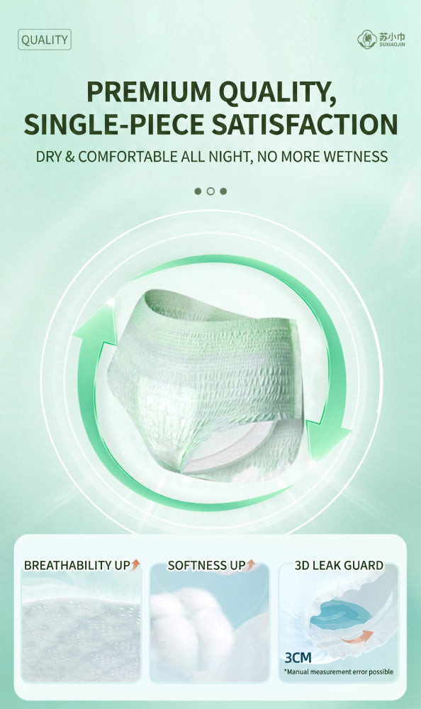 ISB Sanitary Napkin Pants – SereneX PRO SERIES with UltraFit Extended Waist Seal EGG SILK SOFTNESS | Disposable Menstrual Pants | Advanced Night Shield Leak Protection | Extra High Absorbency 200ml+ | 5 PCS SET | Period | ISNP260617A149