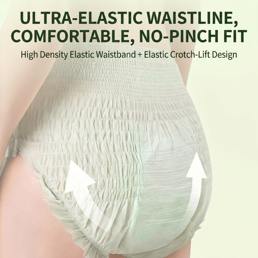 ISB Sanitary Napkin Pants – SereneX PRO SERIES with UltraFit Extended Waist Seal EGG SILK SOFTNESS | Disposable Menstrual Pants | Advanced Night Shield Leak Protection | Extra High Absorbency 200ml+ | 5 PCS SET | Period | ISNP260617A149