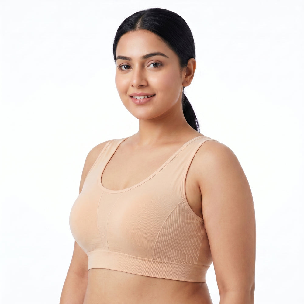 LAMI Air Bra China Imported Tank TOP Half Samij NON Padded | ONE SIZE | BRA Size 36 to 46 | CT250630754