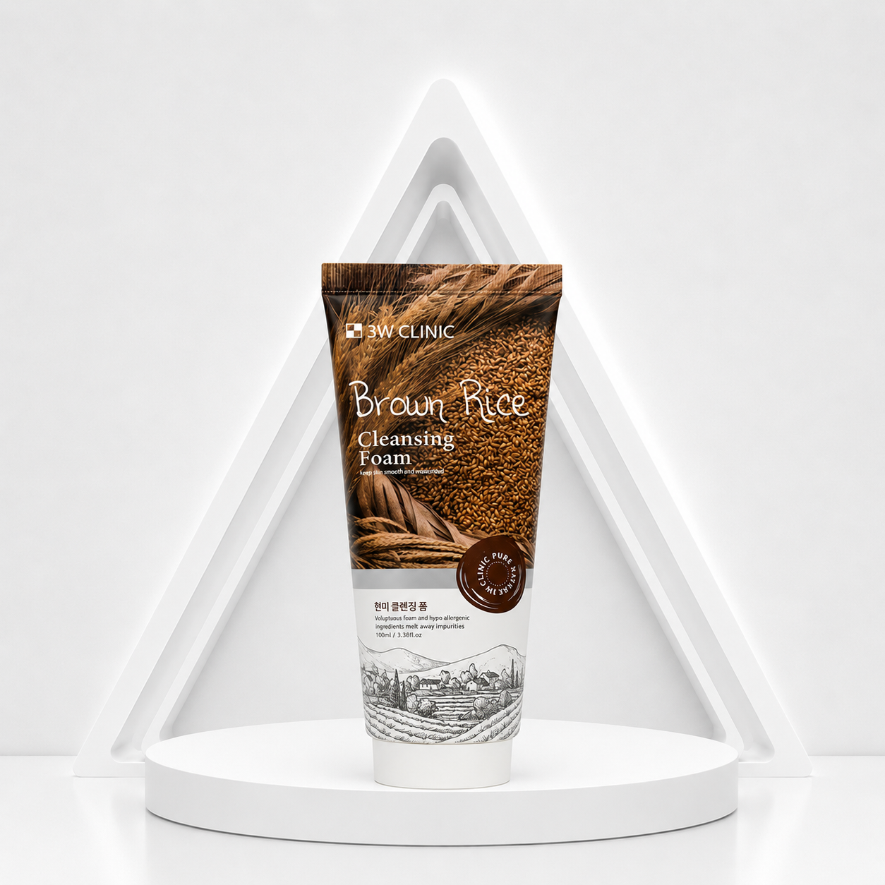 🌾 3W Clinic Brown Rice Foam Cleansing 100ml 🇰🇷 | ISBK260803A296 Deep Cleansing • Brown Rice Care • Soft & Fresh Skin
