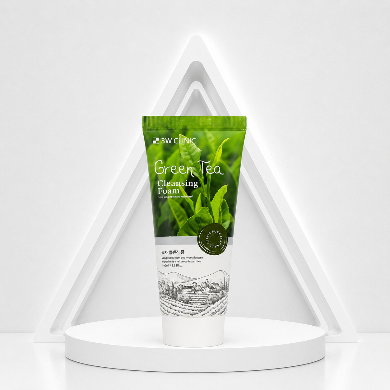 3W Clinic Green Tea Foam Cleansing 100ml 🇰🇷 | ISBK260808A295 Deep Cleansing • Oil Control Care • Fresh & Soft Skin