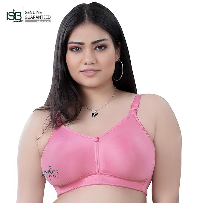 TRYLO Riza T-FIT Women's Non-Padded,Non-Wired,Full Coverage,Seamless 100% Cotton Feel Fabric Bra | Indian Imported | ISB Approved Genuine Guaranteed | IB250822438