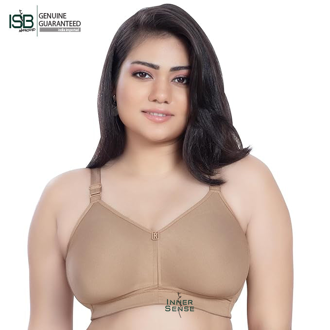 TRYLO Riza T-FIT Women's Non-Padded,Non-Wired,Full Coverage,Seamless 100% Cotton Feel Fabric Bra | Indian Imported | ISB Approved Genuine Guaranteed | IB250822438
