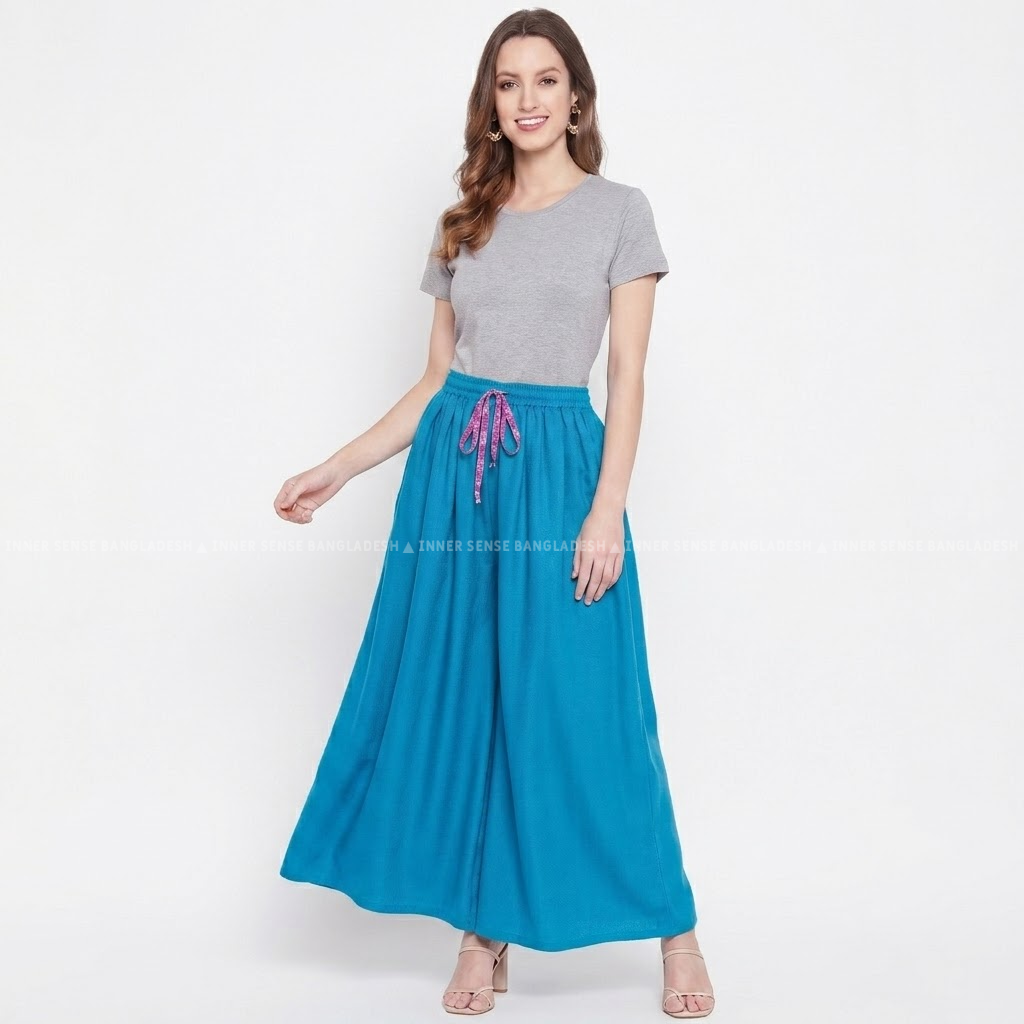 Ultimate Comfort Wide Leg Full Day Comfort Big Skirt Palazzo | ISMT260626A170