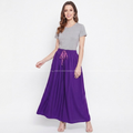Ultimate Comfort Wide Leg Full Day Comfort Big Skirt Palazzo | ISMT260626A170