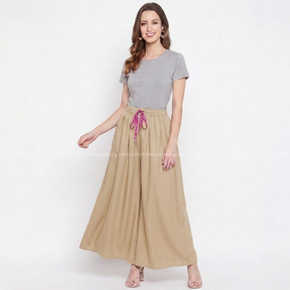 Ultimate Comfort Wide Leg Full Day Comfort Big Skirt Palazzo | ISMT260626A170