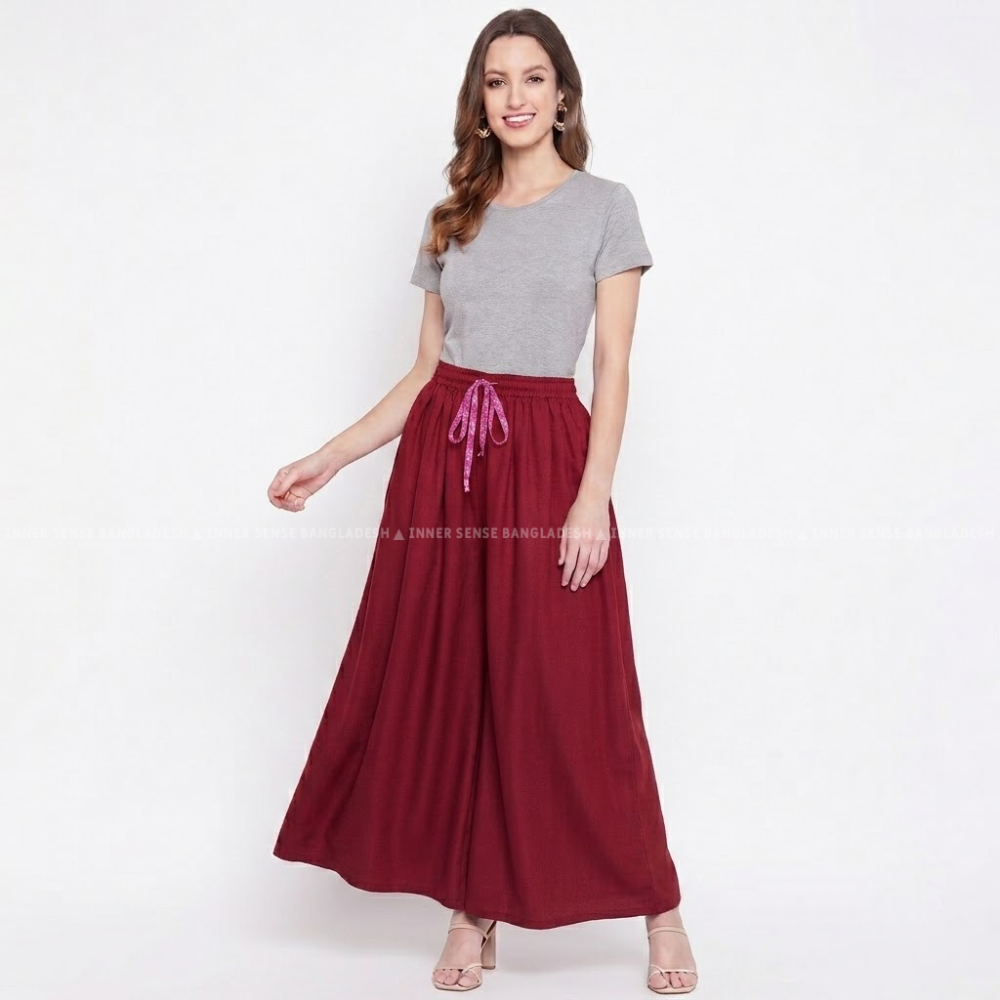 Ultimate Comfort Wide Leg Full Day Comfort Big Skirt Palazzo | ISMT260626A170