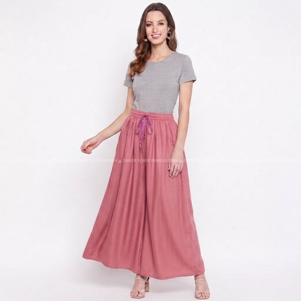 Ultimate Comfort Wide Leg Full Day Comfort Big Skirt Palazzo | ISMT260626A170