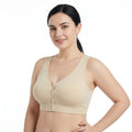 LUNA Front-Buttoned Comfortable Beautiful Back Bra |  38 -  48 | Wide Shoulder Strap Bra | Breathable Everyday Wear | CB260917A375
