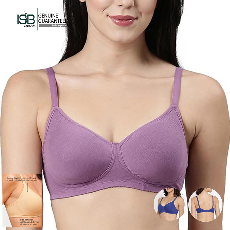 Guddi JOLLY Fabcool Encircled Side Support Shaper, Non-Wired Non Padded High Coverage Everyday Bra | 3 HOOK | Indian Imported | ISB Approved Genuine Guaranteed | IB260501A096