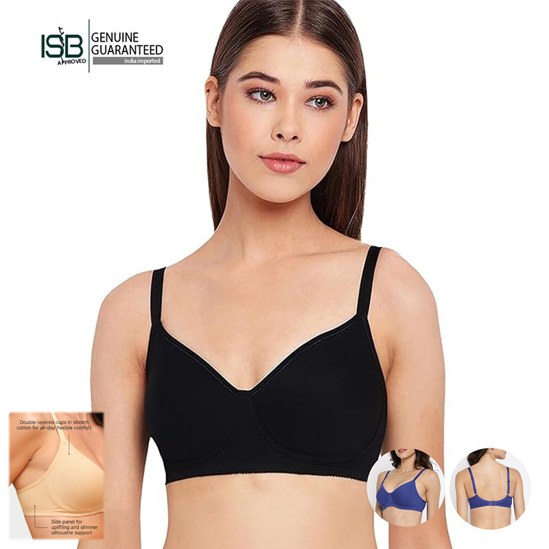 Guddi JOLLY Fabcool Encircled Side Support Shaper, Non-Wired Non Padded High Coverage Everyday Bra | 3 HOOK | Indian Imported | ISB Approved Genuine Guaranteed | IB260501A096