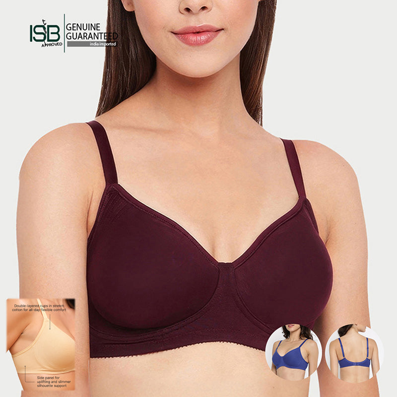 Guddi JOLLY Fabcool Encircled Side Support Shaper, Non-Wired Non Padded High Coverage Everyday Bra | 3 HOOK | Indian Imported | ISB Approved Genuine Guaranteed | IB260501A096