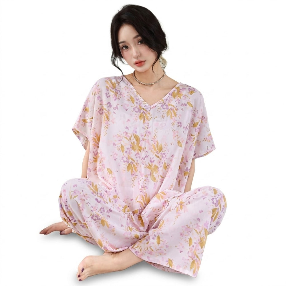 High-End Cotton Silk Pajama Set (Luxury Comfort Edition) | Plus Size Friendly | Cool & Breathable | Indoor & Outdoor Wear | CLS260619A158