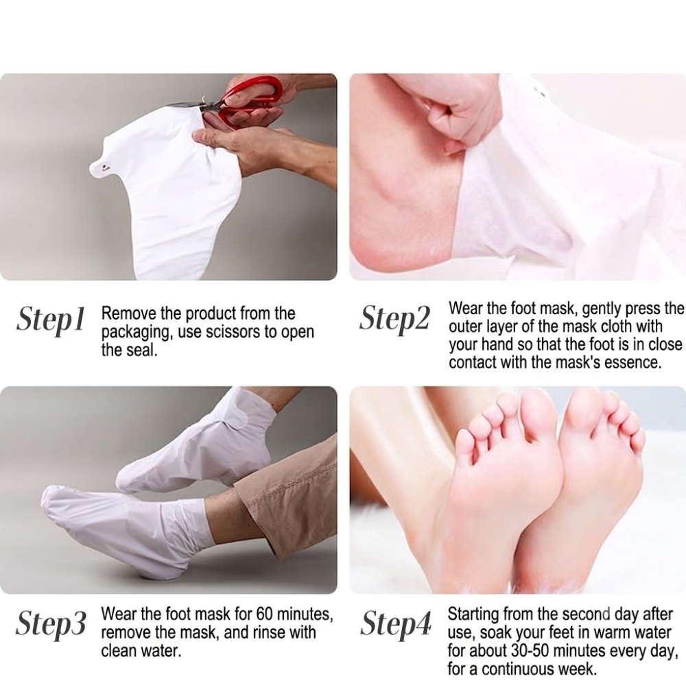Korean Hydrating Peeling Foot Mask | Exfoliating Foot Film | Skin Rejuvenation | Repair & Moisturizing Foot Care | ISBK260719A209