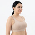 LYFA Full Coverage Tank Top Bra | Wide Shoulder Strap | 38 in to54 in | Ribbed Wrap-Around | Beautiful Back | Seamless Wireless Sports Bra | CT260730A256