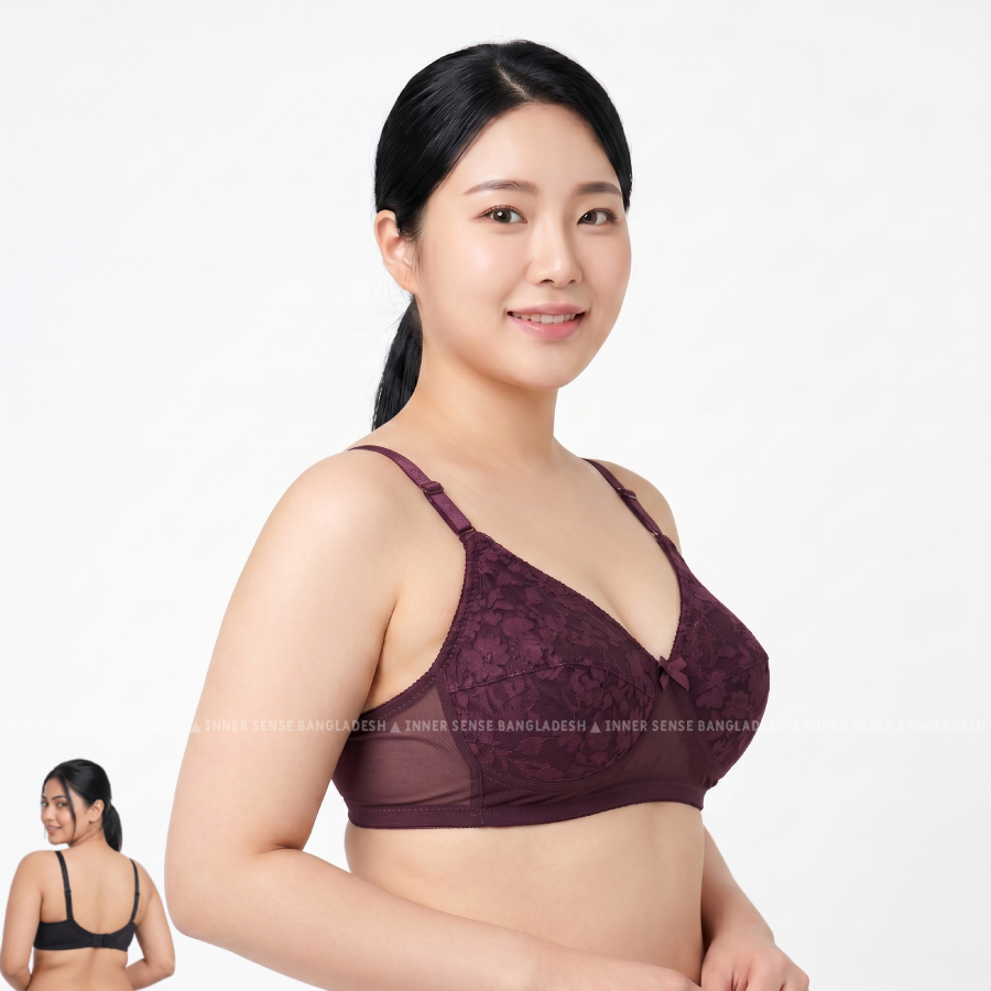 ISB Butterfly Ac Net Bra (2 Hook Edition) | Airy Net Fabric | Lightweight Comfort | Everyday Support | KB20110501