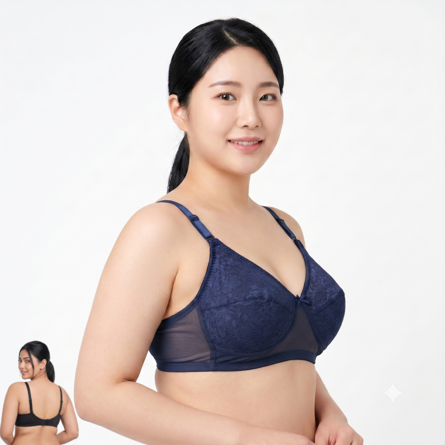 ISB Butterfly Ac Net Bra (2 Hook Edition) | Airy Net Fabric | Lightweight Comfort | Everyday Support | KB20110501