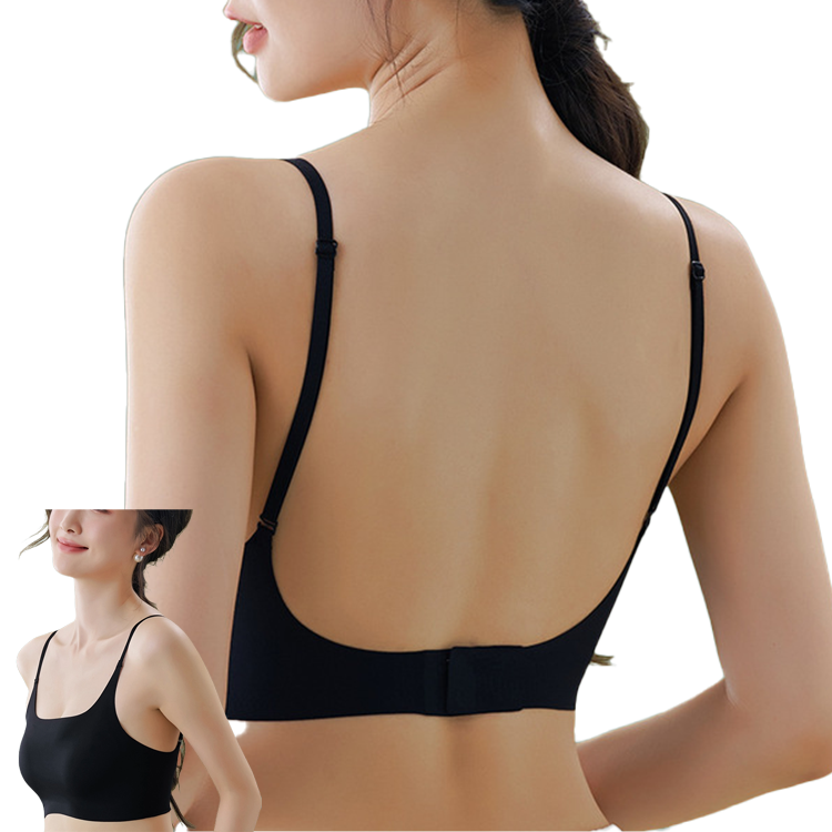 ICE SLAY Seamless Open back BRA beautiful underwear women's small chest gathered without steel ring comfortable bra thin (2 hook) | M,L,XL,2XL | CB2506022302