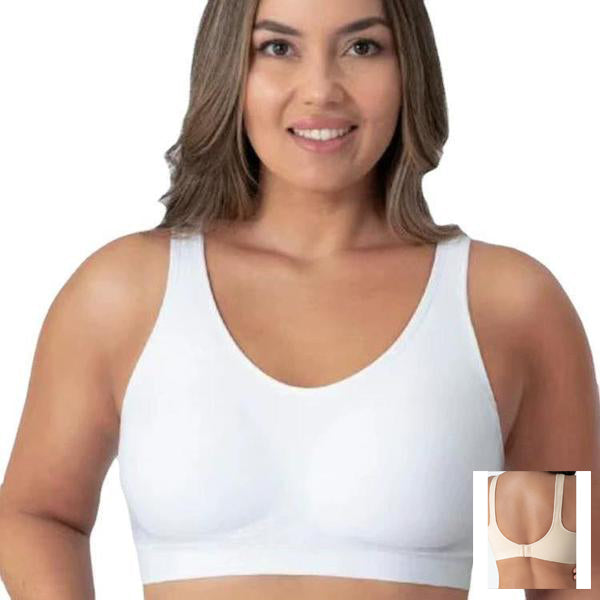 MASU Plus size bright silk vest body shaping without steel ring women's bra seamless traceless | with 3 hook BRA extension | M,L,2XL,4XL | CB250722763