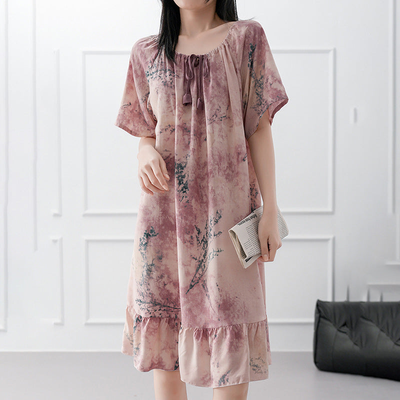 Summer Thin Cotton Plus Size Dress (Short Sleeve Edition) Home + Outside Wear | Lightweight | Soft Daily Comfort | CLS2603261016