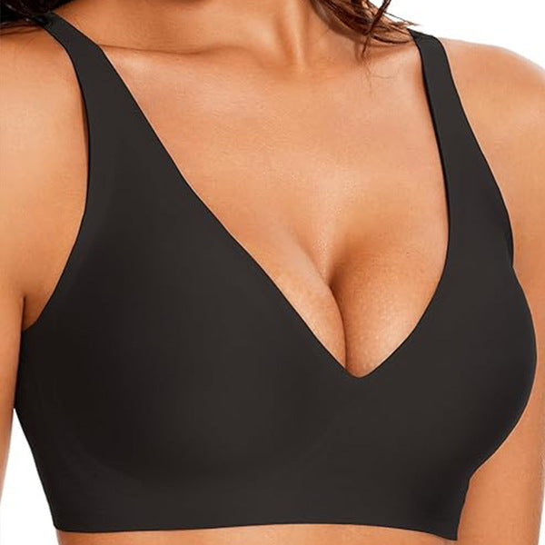 PIVO ICE Thin Cup No Rims Size Underwear Glossy Seamless Push-Up Anti-Sagging Big Breasts Slimming Bra | S,M,L,XL,2XL | CB250716760