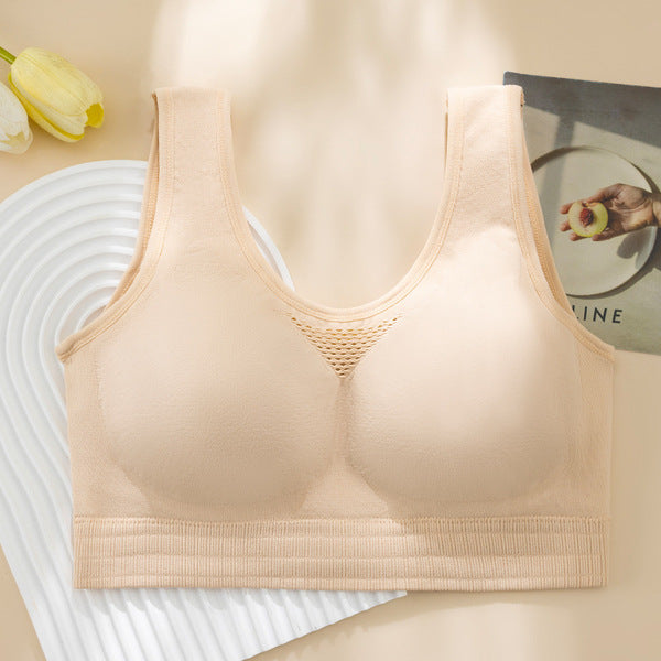 NOMI Plus Size Vest-style Tube Top Push-up Rimless Sports Bra Comfortable and Shockproof | CT250730775