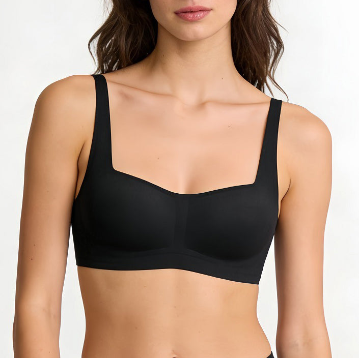 FYXA Seamless Balconette Bra Square-Neck Bandeau Jelly Soft Support Bra&nbsp; Thin Design | Wireless Comfort | Natural Lift | Daily Wear Friendly | CB260213973