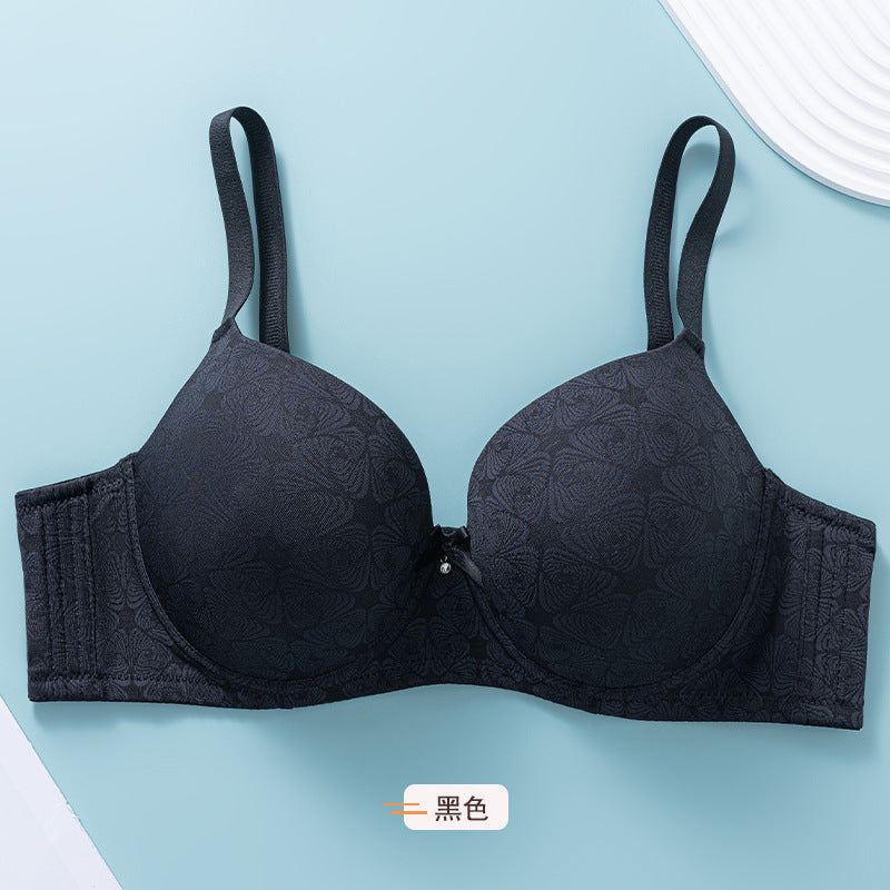 OLIN Jacquard Light Cup Support Bra Large Chest Small Look | D CUP | Steel&nbsp; Ring | Upper Support | Gathered &amp; Anti-Expansion | European–American Style | China Imported | CB251222888