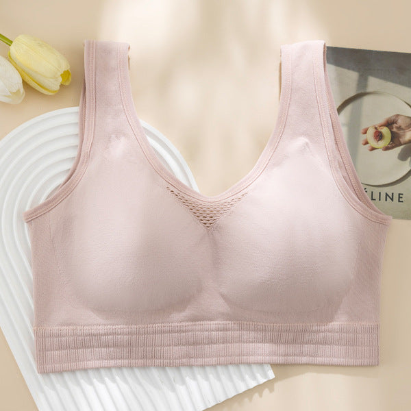 NOMI Plus Size Vest-style Tube Top Push-up Rimless Sports Bra Comfortable and Shockproof | CT250730775