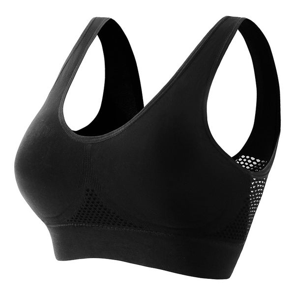 LADO Mesh Hollow Breathable Daily Use Tank Top Sports BRA Fitness running wireless push-up yoga vest plus size With NON Pad | CT250616628