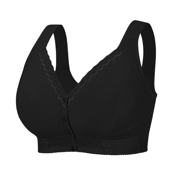 ZELI Super plus size bra Front Button BRA no steel ring vest fashion lace front buckle underwear | C D E F | 38 to 48 | China Imported | CB250839800