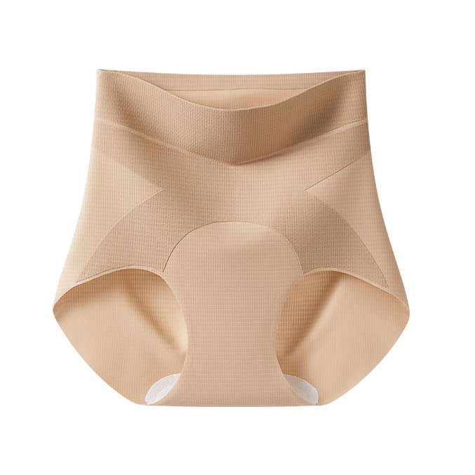Tummy Control Pants for Women, High-Waisted, Tummy-Tucking, Butt-Lifting, Shaping, 10A Antibacterial Crotch, Seamless Ice Silk Thin Panties | ISHR260711A193