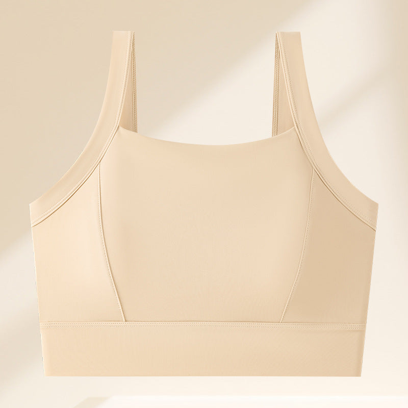 MYNO Beautiful Back Sports Bra (High-Intensity) Shock-Proof | Running &amp; Fitness | Quick-Drying | One-Piece Fixed Cup | 2 Brest Pad Size 1.5 CM and 3 CM | Seamless Buckle | China Imported | CT260121936