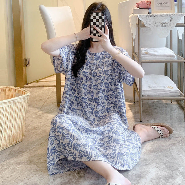 ISB Korean Style Skirt short-sleeved, Large size Nightdress T Shirt | CLS250417733