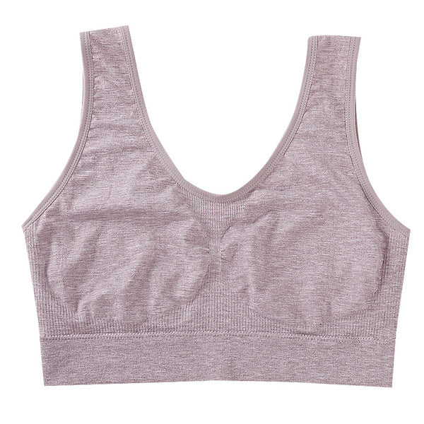 LOMU Women's Underwear | Ammonia Cotton Latex Wrapped Chest Wide Shoulder Strap Bra | Tank Top Camisole | CT250922809