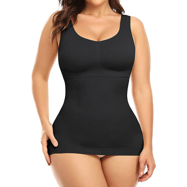Seamless Abdominal Corset with Chest Pad Sports Underwear Women's Body Shaping Vest without Steel Ring | China Imported | ISMT250809A118