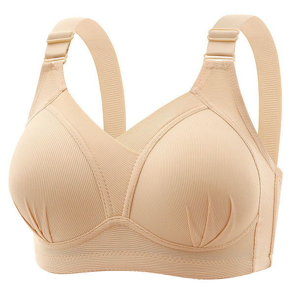 MILO American Back-side Paramelia Plus Size Women's Non-Steel Ring Anti-running Light Anti-Sagging Underwear Bra | CB250731776