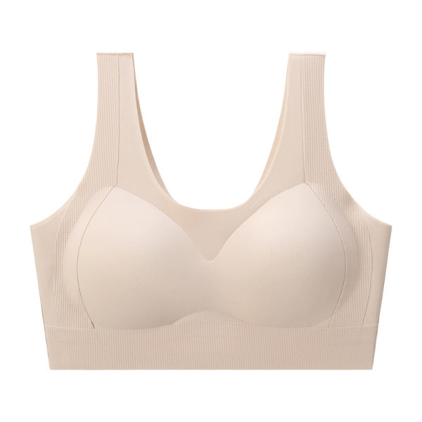 ZOFU ICE Seamless Lifting Bra for Women, Soft Support, Anti-Sagging, One-Piece Fixed Cup, Vest-Style Bra, Push-Up and Auxiliary Breast Minimizer | China Imported | CT250807779