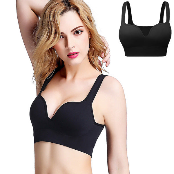 SUKI Three-dimensional 3D Cup Rimless Running Yoga Sports Bra Breathable Push-up Vest Sleep Sports Underwear for Women | M,L,XL | CB250606339