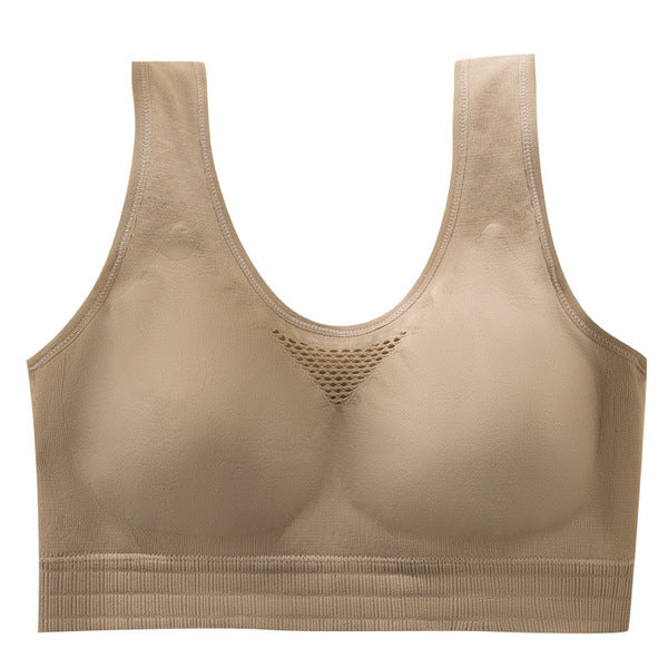 NOMI Plus Size Vest-style Tube Top Push-up Rimless Sports Bra Comfortable and Shockproof | CT250730775