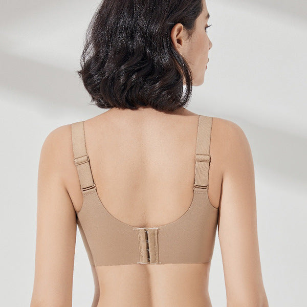 NYMI Seamless Push-Up Rabbit Ear Bra Thin Style | Large Breasts Small Look | No Steel Ring | Soft Support | Adjustable Fit | CB260101906