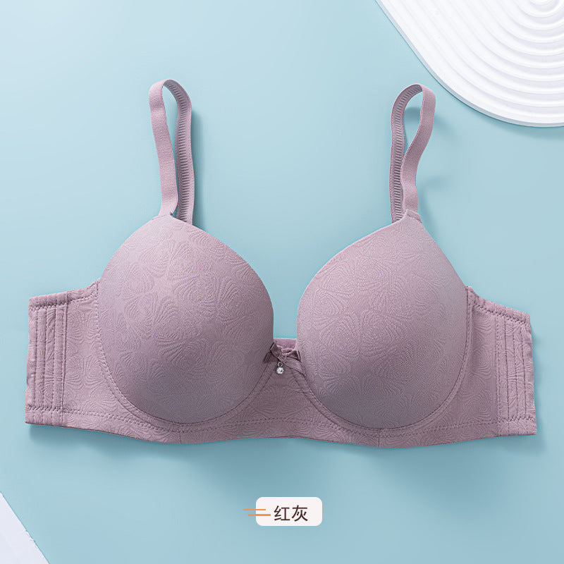 OLIN Jacquard Light Cup Support Bra Large Chest Small Look | D CUP | Steel&nbsp; Ring | Upper Support | Gathered &amp; Anti-Expansion | European–American Style | China Imported | CB251222888