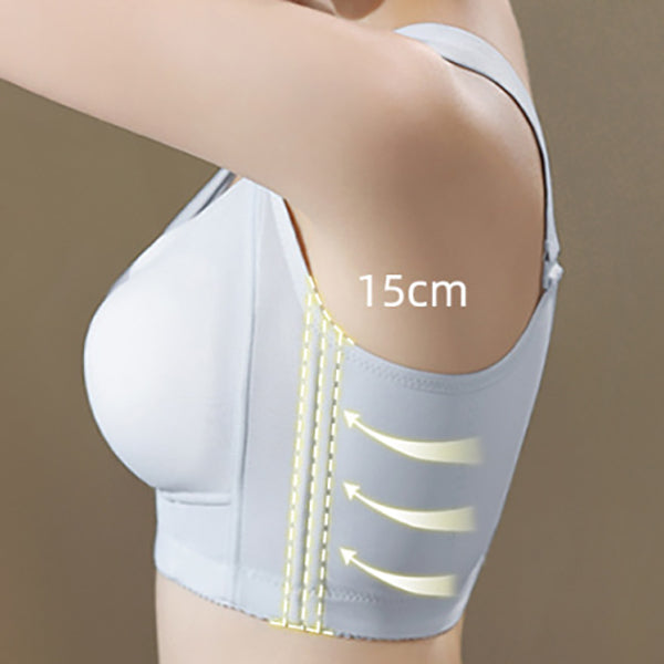 LENA Large Chest Minimizing Push-Up Bra (Full Cup Plus Size) | Cup D E | 5 Hook | Thin Design | Breast Tucking | Anti-Sagging Lift Support | CB2603261017