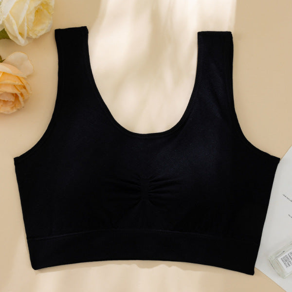 JUNI Fertilized Plus Size Pure Cotton Tube Top Underwear | No Steel Ring Push-up Sports Bra | Fixed One-piece Beautiful Back Wrap for Women | CT250922810