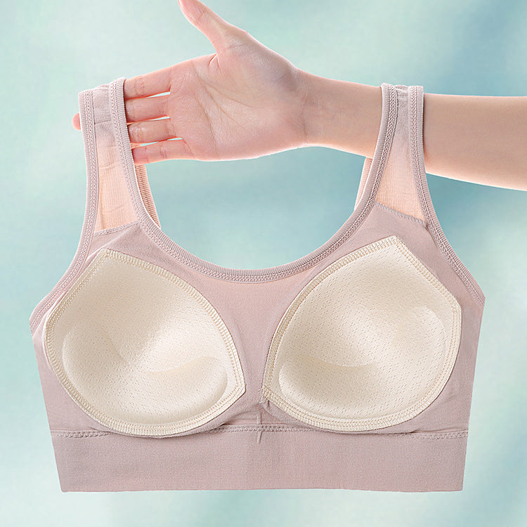 SIVO Beauty Back Vest Fixed Cup No Steel Ring, Push Up, Wrap Bra Plus Size chubby girl Beauty Back breathable vest style, yoga running, China Imported | CT250726769